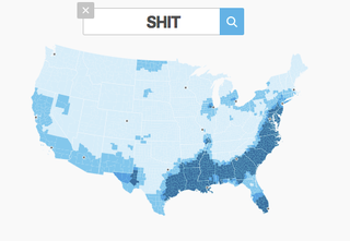 Illustration for article titled Find out Americans’ favorite swear words with this interactive map